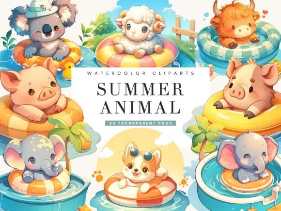 Adorable Summer Animal Prints for Creative Projects