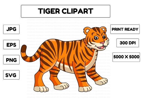 Bringing Wild Charm to Your Projects with Tiger Clipart