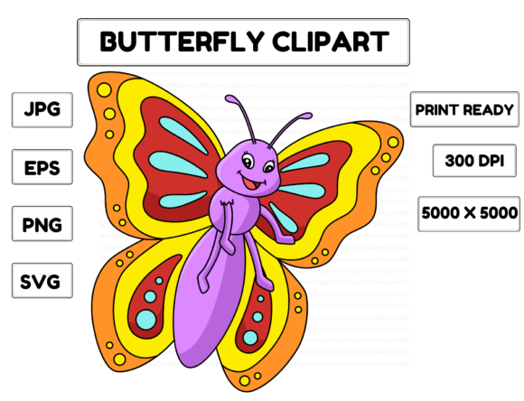 Butterfly Animal Cartoon Colored Clipart: A Designer's Guide