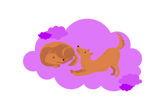Charming Clouds: Using the Dog Animal Cute Cloud Background