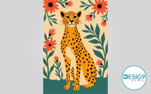 Cheetah Wild Animal Flat Vector Svg: A Modern Design Asset