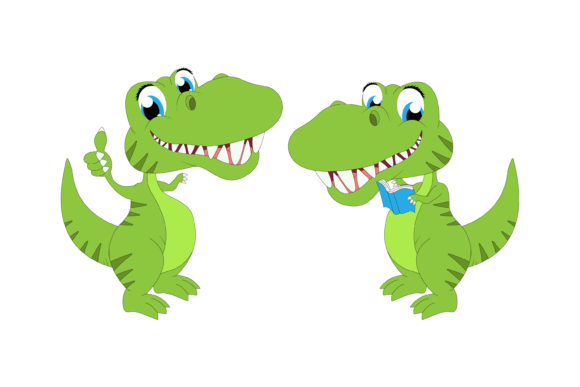 Cute Green Dinosaur Animal Cartoon: A Playful Font for Bold Brands