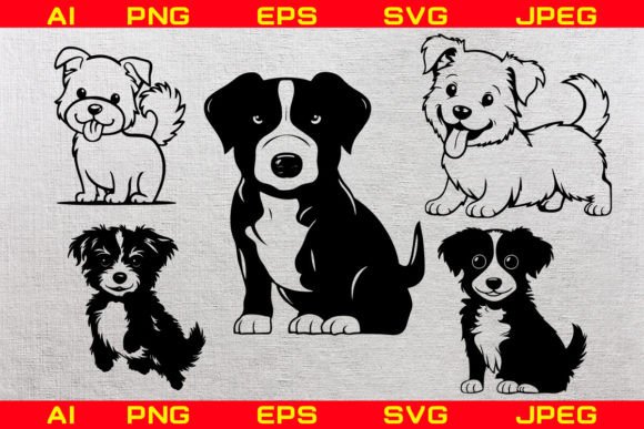 Dog Silhouette Vector Animal Svg: A Modern Typography Essential