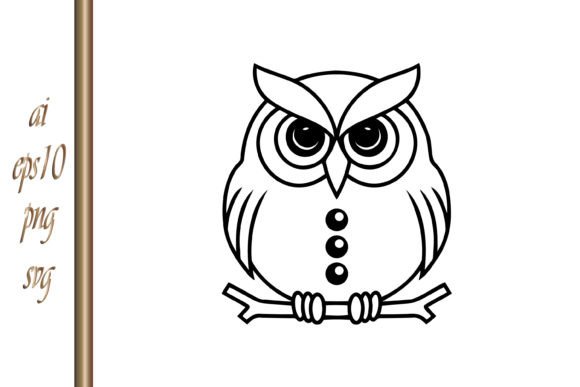 Doodle Owl Icon Animal Art Sketch Vector: A Whimsical Design Asset