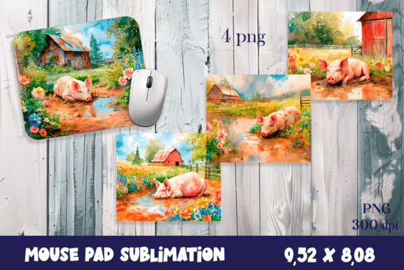 Farm Pig Sublimation Animal Mouse Pad: Beyond the Desk