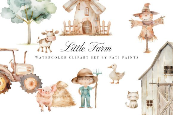 Nursery Farm Animal Clipart Bundle: Your Design Toolkit