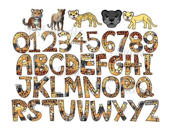 Wild Typography: Using Tiger Fonts Png Leopard Animal Letters